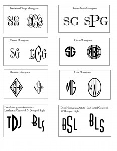 Engraved Monograms